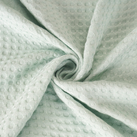 Couverture Bébé Personnalisée 100% Coton Bambou Grande Taille, Tissage Gaufré Thermique, Plaid pour Nouveau-né, Couverture d'emmaillotage en Maille Nid d'Abeille