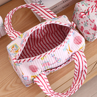 Trousse de Maquillage Portable Rose Cactus en Matière Plus Douce avec Imprimé Botte – Organisateur de Voyage