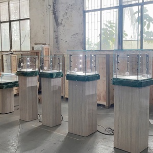 Vitrine de présentation de bijoux en verre inoxydable, logo personnalisé OEM ODM, mobilier de luxe pour bijouterie, design de magasin de détail et de showroom - Product Image 3