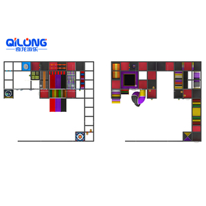 Nouvel espace de jeu de parc d'attractions intérieur aire de jeux à thème intérieure pour enfants avec toboggan tubulaire et sondage à balles - Product Image 3