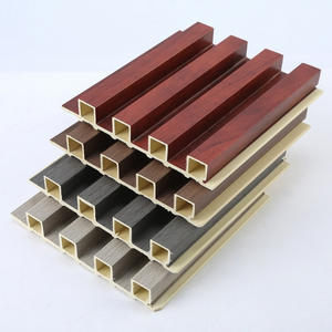 Panneaux muraux décoratifs carrés or noir persienne de <span class=keywords><strong>plafond</strong></span> Wpc Panneaux cannelés bois <span class=keywords><strong>pvc</strong></span> Wpc Panneaux muraux intérieurs - Product Image 2