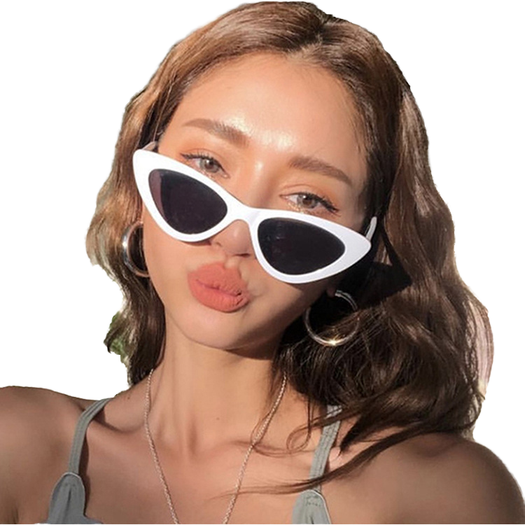 Fashionable Cat-Eye Triangular Sunglasses for Men and Women Polarized Acrylic Lenses with PC Frame