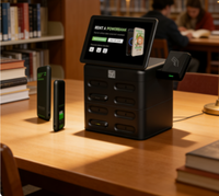 Borne de recharge portable avec logo personnalisé, écran publicitaire, pour location de batteries externes, utilisation en extérieur, borne de recharge partagée