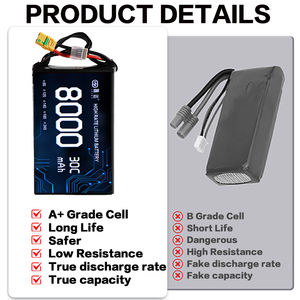 بطارية ليثيوم بوليمر LEIDA LD02 بقوة <span class=keywords><strong>14</strong></span>.8 فولت وسعة 8000 مللي أمبير في الساعة للطائرات بدون طيار وحماية النباتات، معدل تفريغ 30-60 درجة مئوية، 500 دورة شحن، متوفرة بالجملة - Product Image 4