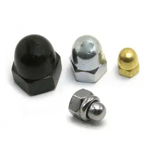 Cina Grosir 4Mm 6Mm M10 M6 M8 Kualitas Tinggi Cap Nut Hex Flange Kubah Topi Kacang Acorn Hex Cap Nuts