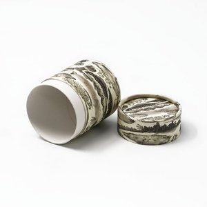 Caja de Papel Redonda Ecológica con Diseño Personalizado, Envase Cilíndrico con Estampado Dorado para Gránulos Dentales - Product Image 6