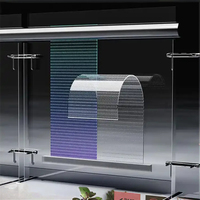 Pantalla LED Transparente Flexible de 3mm, Ultrafina y Cortable, para Publicidad Comercial en Paredes de Vidrio