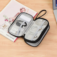 Sac de rangement pour accessoires numériques, étui de protection multicouche pour disque dur, chargeur, disque U, écouteurs, fermeture éclair en nylon