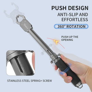 Pince de <span class=keywords><strong>pesée</strong></span> portable en alliage d'aluminium 6061 argent/gris pour la pêche, avec logo personnalisé, pour carpes et snappers - Product Image 3