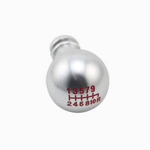 Car Gear Knob Stainless Steel 10 Speed <b>Universal</b> Racing Shifter Head Silver With Black <b>Adapters</b> - Product Image 2