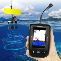 Détecteur de poissons sonar, pêche nocturne intelligente, couleur HD, détecteur ultrasonique filaire, détecteur de poissons en stock