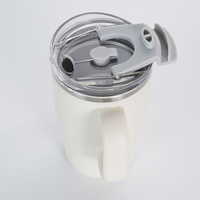 Mug de voyage isotherme classique en acier inoxydable 14 oz, anti-fuite, avec poignée et couvercle, logo personnalisé, pour voiture et bureau