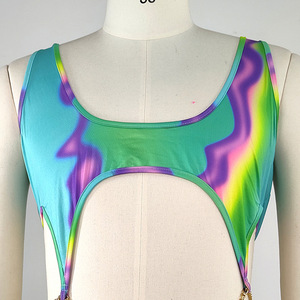 Costume da <span class=keywords><strong>Uomo</strong></span> King Mcgreen Star Lucido <span class=keywords><strong>Sexy</strong></span> per Nightclub Tuta con Catena Colorata a Forma di T per Spettacoli in Discoteca - Product Image 3