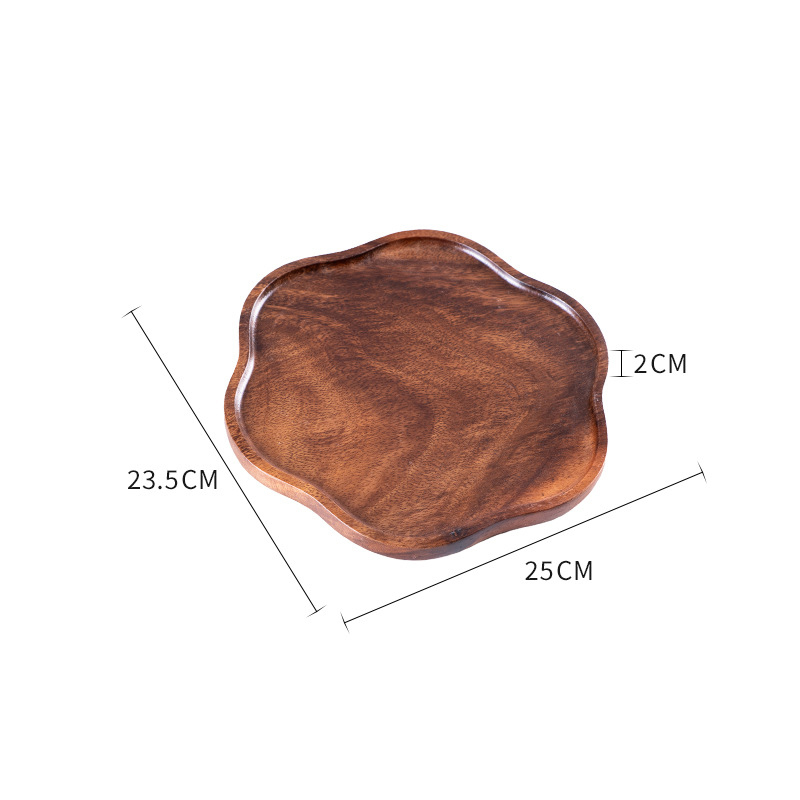 Assiette Fleur de Prunier 25*2cm -- marron
