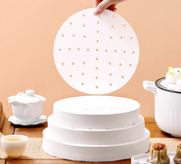 Papier sulfurisé double face en silicone anti-graisse personnalisé pour la cuisson à la vapeur, résistant aux hautes températures, pour dim sum et biscuits, marque privée