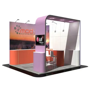 10 acquirenti visualizzano la fabbrica veloce per spedire espositore espositivo stand fieristico 3d Display 10x10