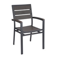 Ensemble table et chaises de restaurant en aluminium aviation empilables de qualité commerciale, en stock dans notre entrepôt local aux États-Unis