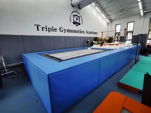 Trampolín de <span class=keywords><strong>gimnasia</strong></span> profesional directo de fábrica adecuado para niños adultos entrenamiento de <span class=keywords><strong>gimnasia</strong></span> barato elástico de alta seguridad - Product Image 6
