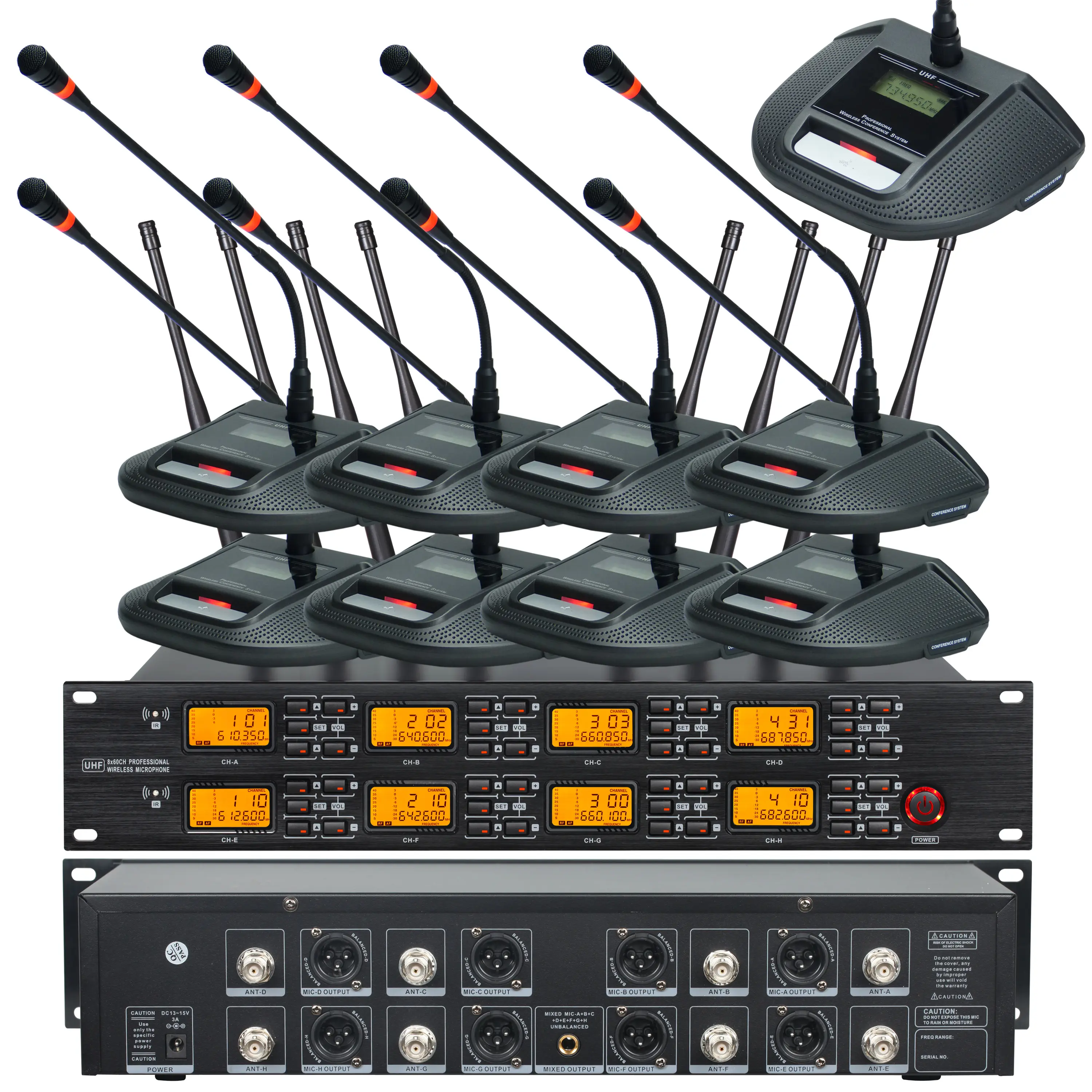 Профессиональное крепление на стойке U8, 2/4/8 канала, хендер, корпус, конференц-микрофон, инфракрасный беспроводной микрофон для караоке для KTV