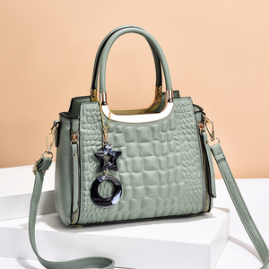 Bolsos de Hombro de Piel Sintética para Mujer, Bolsos Cruzados con Cierre y Diseño de Rejilla en Color Sólido - Product Image 6