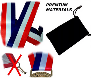 Medallas de Premio para 1er, 2do o 3er Lugar, Acabado Antiguo, Diseño Moderno, Aleación de Zinc, Medallas Personalizadas 2D/3D - Product Image 6