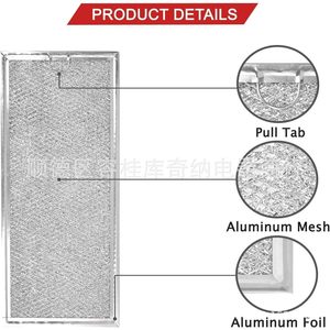 Filtre de hotte Whirlpxxx W10208631A 328x146.8x2mm, élément filtrant à aspiration latérale pour four à micro-ondes - Product Image 5