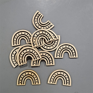 Letras del Alfabeto de Madera de Boj Natural, Formas Creativas Bohemias, Piezas de Estrellas Arcoíris, Manualidades DIY para el Hogar, la Escuela, Fiestas, Jardín de Infancia - Product Image 3
