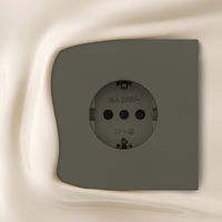 WESA Enchufe de Pared 16A con 1 Tomacorriente, Diseño Moderno de Lujo, Regleta Eléctrica Europea
