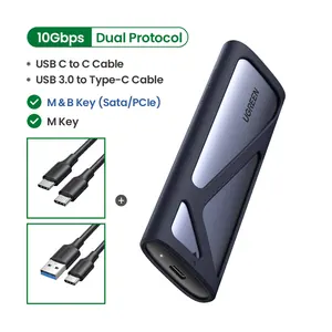 Ugreen Ssd Case M.2 Nvme Case Behuizing Usb C Pcie M2 Ssd Caddy Voor Samsung 970 Evo Wd Type C 3.1 Gen2 M + B M-Key Case Adapter