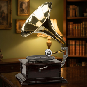 Gramophone carré brun d'Inde - Product Image 3