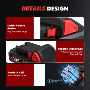 Batterie de remplacement haute performance victpower 18V 5000mAh, ignifuge, antidérapante, double protection, compatible avec les outils Milwaukee M18 - Product Image 6
