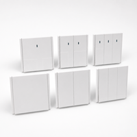 Interruptor de Pared con Marco Resistente a Impactos, Estilo Europeo, para Oficina, Comercial, Tareas de Circuito Interior