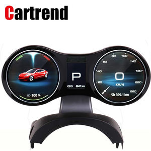Tableau de bord numérique pour <span class=keywords><strong>Tesla</strong></span> <span class=keywords><strong>Model</strong></span> 3/<span class=keywords><strong>Y</strong></span>, groupe d'instruments virtuel, compteur de vitesse, affichage tête haute, température de l'eau, vitesse de la voiture - Product Image 1