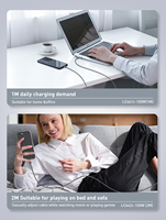 Câble de données pour téléphone LDNIO LC441C-100W, charge rapide PD, Type C vers C, puce E-marker, synchronisation des données, directement de l'usine, certifié CE ROHS