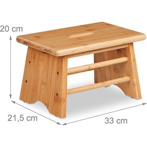 Repose-pieds en bambou Tabouret robuste Tabouret pour enfants Fauteuils de salle de bain Repose-pieds naturellement solides - Product Image 1