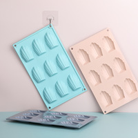 Haute 9-Link Silicone Madeleine Gâteau Moule Antiadhésif Petit Gâteau Moule Cupcake Plateau pour Crème Glacée Outils De Cuisson Usine Stock