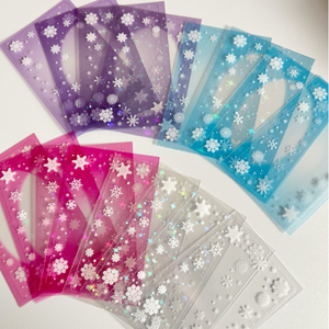 Winter Sonata Serie PVC Schneeflocken-Kartenhüllen Aufkleber Mädchen Album Kleine Karten Schutzhüllen Mehrfarbig Modisch - Product Image 1