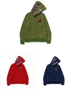 <span class=keywords><strong>Felpa</strong></span> con Cappuccio Bapees Camouflage Shark 2026 di Alta Qualità, 100% Cotone, Zip Integrale, Unisex, Streetwear - Product Image 3