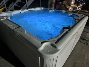 Bañera de hidromasaje AOWO, tubo caliente para exteriores, spa de natación de doble zona para exteriores, bañera de hidromasaje inflable para exteriores, masaje de circulación, bañera de hidromasaje - Product Image 5