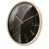 Horloge murale à quartz à piles de 12 pouces Cadran vert stéréoscopique Mouvement silencieux sans tic-tac pour bureau Salon Chambre