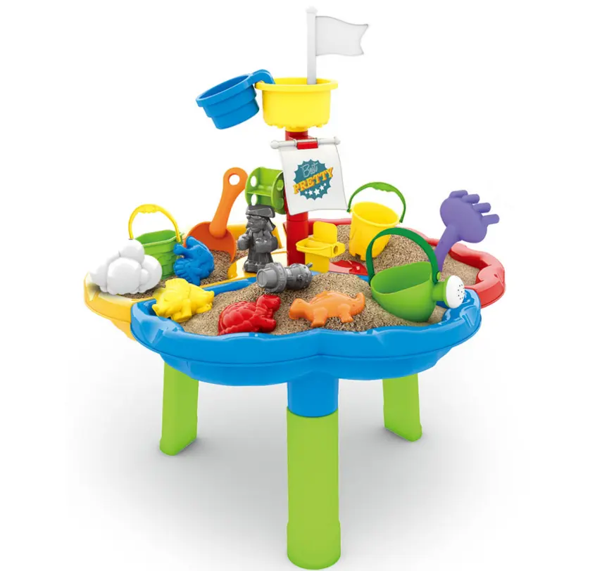 Offre Spéciale été extérieur jouet enfants sable plage jouets en plastique Table sable et nappe phréatique jouet pour enfants