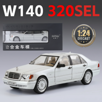 DREA W140 320sel Modèle de voiture miniature de collection en métal moulé sous pression 1:24