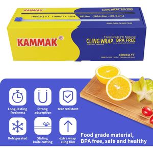 Cling Wrap 1000 Sq Ft 12 In Food Grade PE Material BPA Free <b>Kitchen</b> Use - Product Image 5