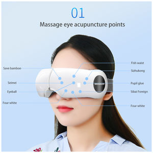 Productos de Venta caliente Pluma de masaje de círculo oscuro eléctrico para masajeador de ojos rosa y cara con compresión de calor - Product Image 2