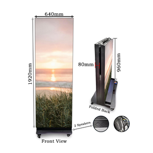 New Design Portable Double‑fold <b>Folding</b> LED Poster <b>Screen</b> 1080P 1000cd Brightness Digital Signage For Mall Commercial Display - Product Image 3