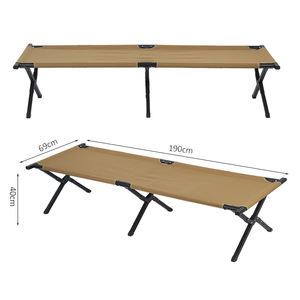 Vente en gros OEM de lits de camping pliants en aluminium légers et portables pour une personne - Product Image 5