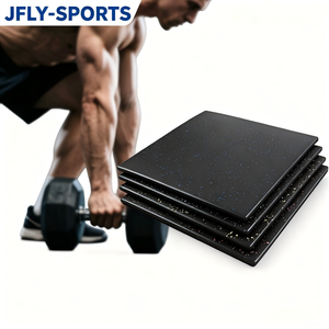 Gym Rubber Mats Non Slip Surface Noise Dampening Waterproof Wear Resistant Perfect for Home Gyms and Commercial Workout - Product Image 1