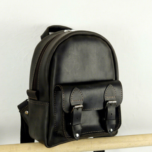 High Quality Custom Genuine Leather Mini Backpack Manufacturer Other Backpacks Cowhide Leather Travel Rucksack <b>Bag</b> LSBP-0068 - Product Image 1