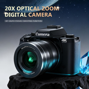 Caméra de vlogging 4K WD100 75MP avec zoom optique 20X, écran tactile 4,0 pouces, lumière d'appoint, 30 filtres, objectif grand-angle UV et fonction Time-Lapse - Product Image 2