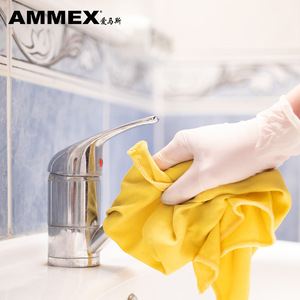 Gants en latex jetables Ammex, sans poudre, non stériles, texture complète, lisses, pour usage en laboratoire, alimentaire et de manipulation des boissons - Product Image 3